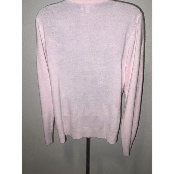 Croft & Barrow Womens Large Pink Cardigan Button Down Sweater Long Sleeve Casual - Picture 6 of 9